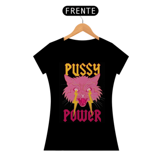 Camiseta baby look Pussy Power - BLPP43