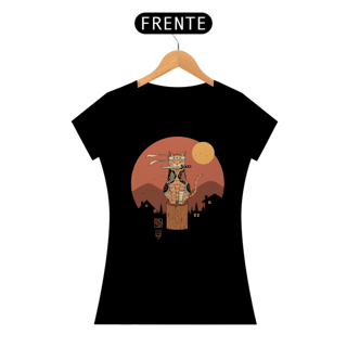 Camiseta baby look Gato Cultura japonesa O SOL - BLGCJ41