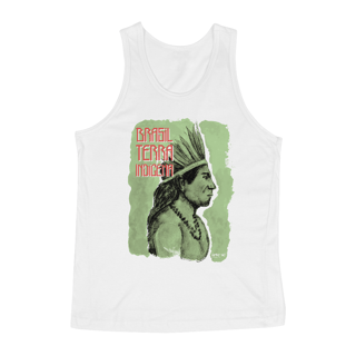 Nome do produto Camiseta Regata - Pena Verde (Brasil Terra Indígena)
