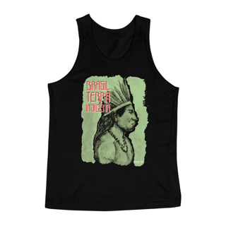 Nome do produto Camiseta Regata - Pena Verde (Brasil Terra Indígena)