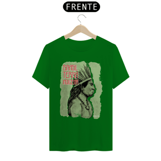 Nome do produto Camiseta - Pena Verde (Brasil Terra Indígena)