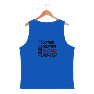 Nome do produto Regata Dry UV - Comer, dormir, treinar e repetir.