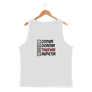 Nome do produto Regata Dry UV - Comer, dormir, treinar e repetir.