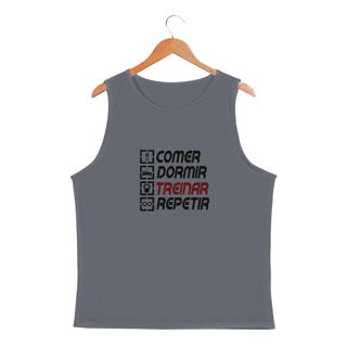 Nome do produto Regata Dry UV - Comer, dormir, treinar e repetir.