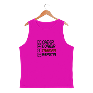 Nome do produto Regata Dry UV - Comer, dormir, treinar e repetir.