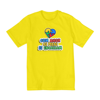 Nome do produto Camiseta Infantil Com Amor As Peças Se Encaixam