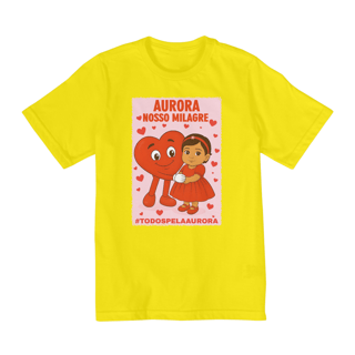 Nome do produto Camiseta Infantil Unissex 10 a 14 Anos - Aurora - Nosso Milagre - #TODOSPELAAURORA
