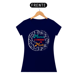 Nome do produto Camiseta Baby Long Música É a Medicina da Mente