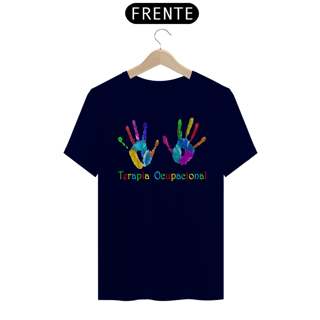 Camiseta Unissex - Terapia Ocupacional - Mãos Mancha de Tinta