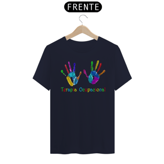 Nome do produto Camiseta Unissex Prime - Terapia Ocupacional - Mãos Mancha de Tinta