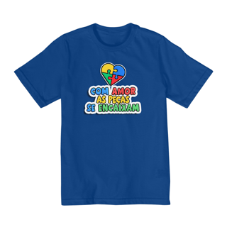 Camiseta Infantil Com Amor As Peças Se Encaixam