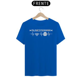 Nome do produto Camiseta Unissex Musicoterapia Batimentos Cardíacos Conexão Coração e Cérebro - Versão Estampa Branca