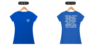 Nome do produto Camiseta Baby Long - Psicologia Frases de Jung - Conheça Todas as Teorias - Estampa Frente e Costas