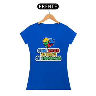 Nome do produto Camiseta Baby Long Com Amor As Peças Se Encaixam