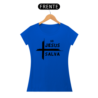 Nome do produto Camiseta Baby Long - Só Jesus Salva