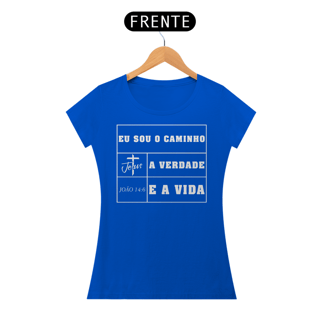 Nome do produto Camiseta Baby Long - Jesus - Eu Sou O Caminho - A Verdade - A Vida 