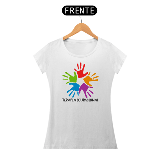 Nome do produto Camiseta Baby Long - Terapia Ocupacional - Marca das Mãos Com Tinta Colorida