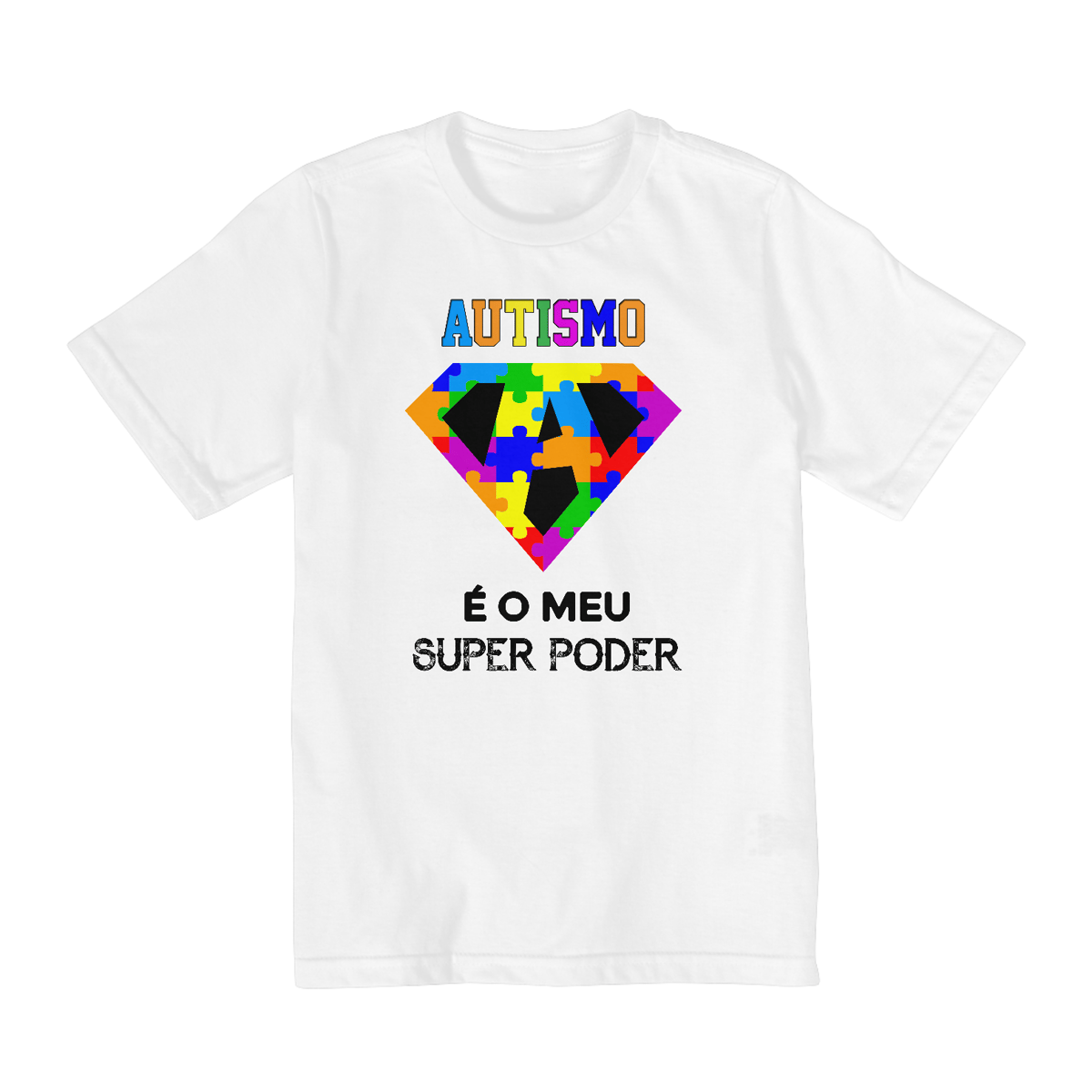 Nome do produto: Camiseta Infantil Autismo É O Meu Super Poder