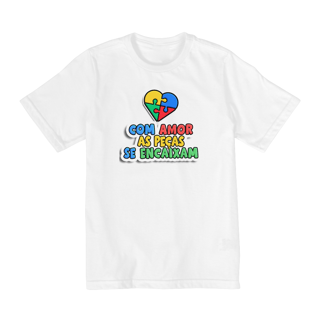 Nome do produto Camiseta Infantil Com Amor As Peças Se Encaixam