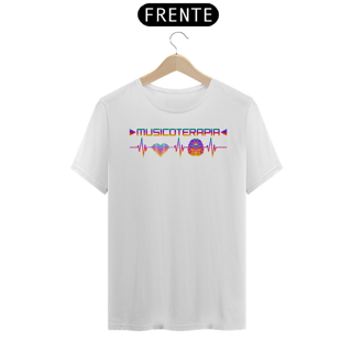 Nome do produto Camiseta Unissex Musicoterapia Batimentos Cardíacos Conexão Coração e Cérebro - Versão Estampa Colorida