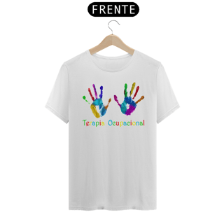 Nome do produto Camiseta Unissex - Terapia Ocupacional - Mãos Mancha de Tinta
