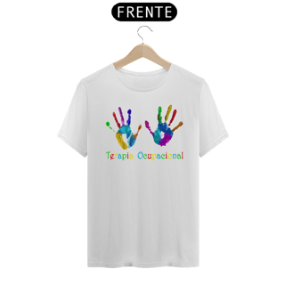 Nome do produto Camiseta Unissex Prime - Terapia Ocupacional - Mãos Mancha de Tinta