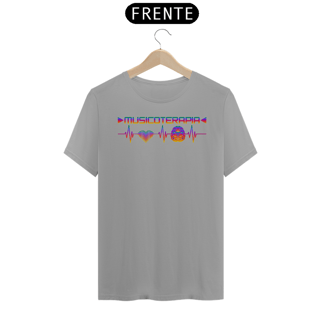 Nome do produto Camiseta Unissex Musicoterapia Batimentos Cardíacos Conexão Coração e Cérebro - Versão Estampa Colorida