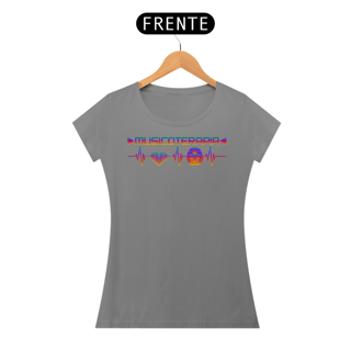 Nome do produto Camiseta Baby Long Musicoterapia Batimentos Cardíacos Conexão Coração e Cérebro - Versão Estampa Colorida