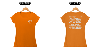 Nome do produto Camiseta Baby Long - Psicologia Frases de Jung - Conheça Todas as Teorias - Estampa Frente e Costas