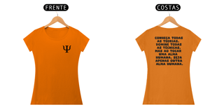 Nome do produto Camiseta Baby Long - Psicologia Frases de Jung - Conheça Todas as Teorias - Estampa Frente e Costas