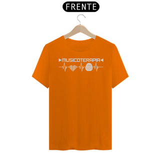 Nome do produto Camiseta Unissex Musicoterapia Batimentos Cardíacos Conexão Coração e Cérebro - Versão Estampa Branca