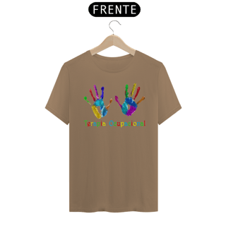 Nome do produto Camiseta Unissex Prime - Terapia Ocupacional - Mãos Mancha de Tinta