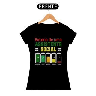 Nome do produto Camiseta Baby Long Bateria de Uma Assistente Social - Dias da Semana
