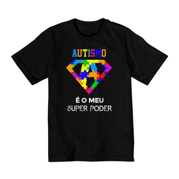 Camiseta Infantil Autismo É O Meu Super Poder