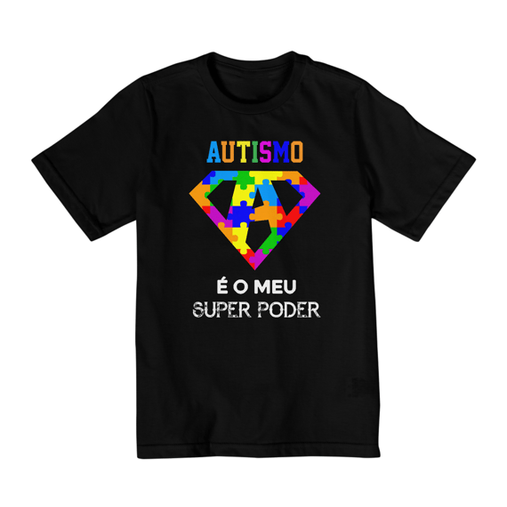 Camiseta Infantil Autismo É O Meu Super Poder