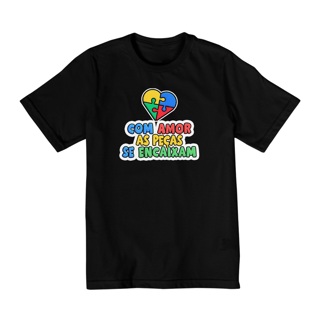 Nome do produto Camiseta Infantil Com Amor As Peças Se Encaixam
