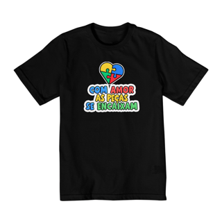 Nome do produto Camiseta Infantil Com Amor As Peças Se Encaixam