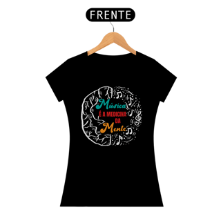 Nome do produto Camiseta Baby Long Música É a Medicina da Mente