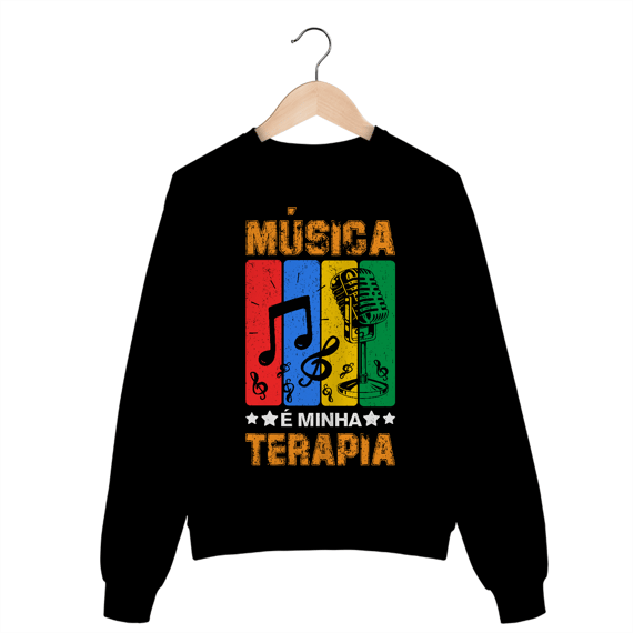 Moletom Fechado Música É Minha Terapia