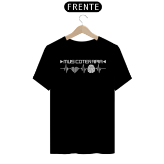 Nome do produto Camiseta Unissex Musicoterapia Batimentos Cardíacos Conexão Coração e Cérebro - Versão Estampa Branca