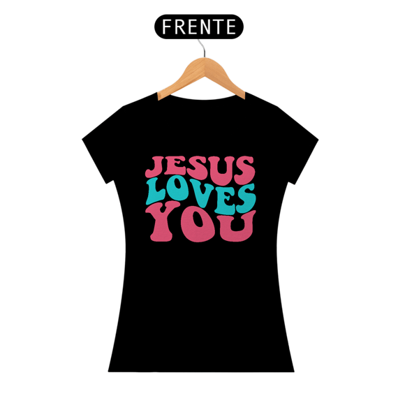 Camiseta Baby Long - Jesus Loves You