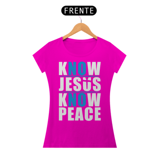 Nome do produto Camiseta Baby Long - Know Jesus Know Peace