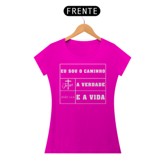 Nome do produto Camiseta Baby Long - Jesus - Eu Sou O Caminho - A Verdade - A Vida 