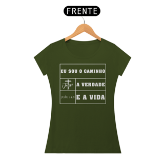 Nome do produto Camiseta Baby Long - Jesus - Eu Sou O Caminho - A Verdade - A Vida 