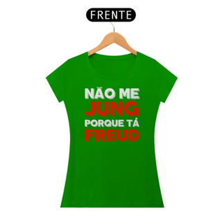 Nome do produto Camiseta Baby Long Não Me Jung Porque Tá Freud