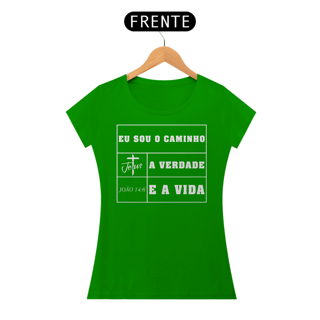 Nome do produto Camiseta Baby Long - Jesus - Eu Sou O Caminho - A Verdade - A Vida 