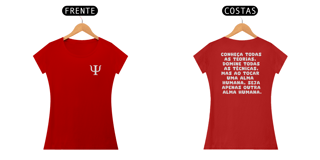 Nome do produto Camiseta Baby Long - Psicologia Frases de Jung - Conheça Todas as Teorias - Estampa Frente e Costas