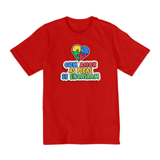 Nome do produto Camiseta Infantil Com Amor As Peças Se Encaixam