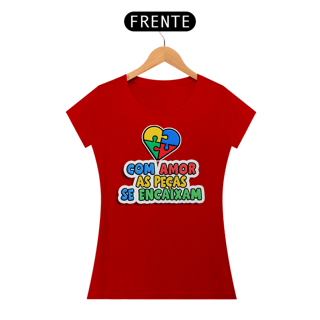 Nome do produto Camiseta Baby Long Com Amor As Peças Se Encaixam