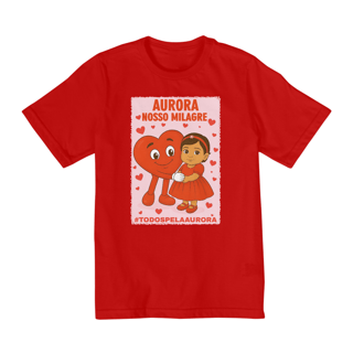Nome do produto Camiseta Infantil Unissex 10 a 14 Anos - Aurora - Nosso Milagre - #TODOSPELAAURORA